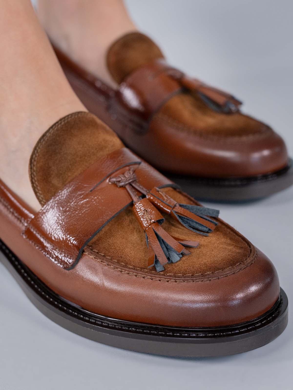 Mocasin Italiano Cuero Wyatt Mujer Café Hush Puppies