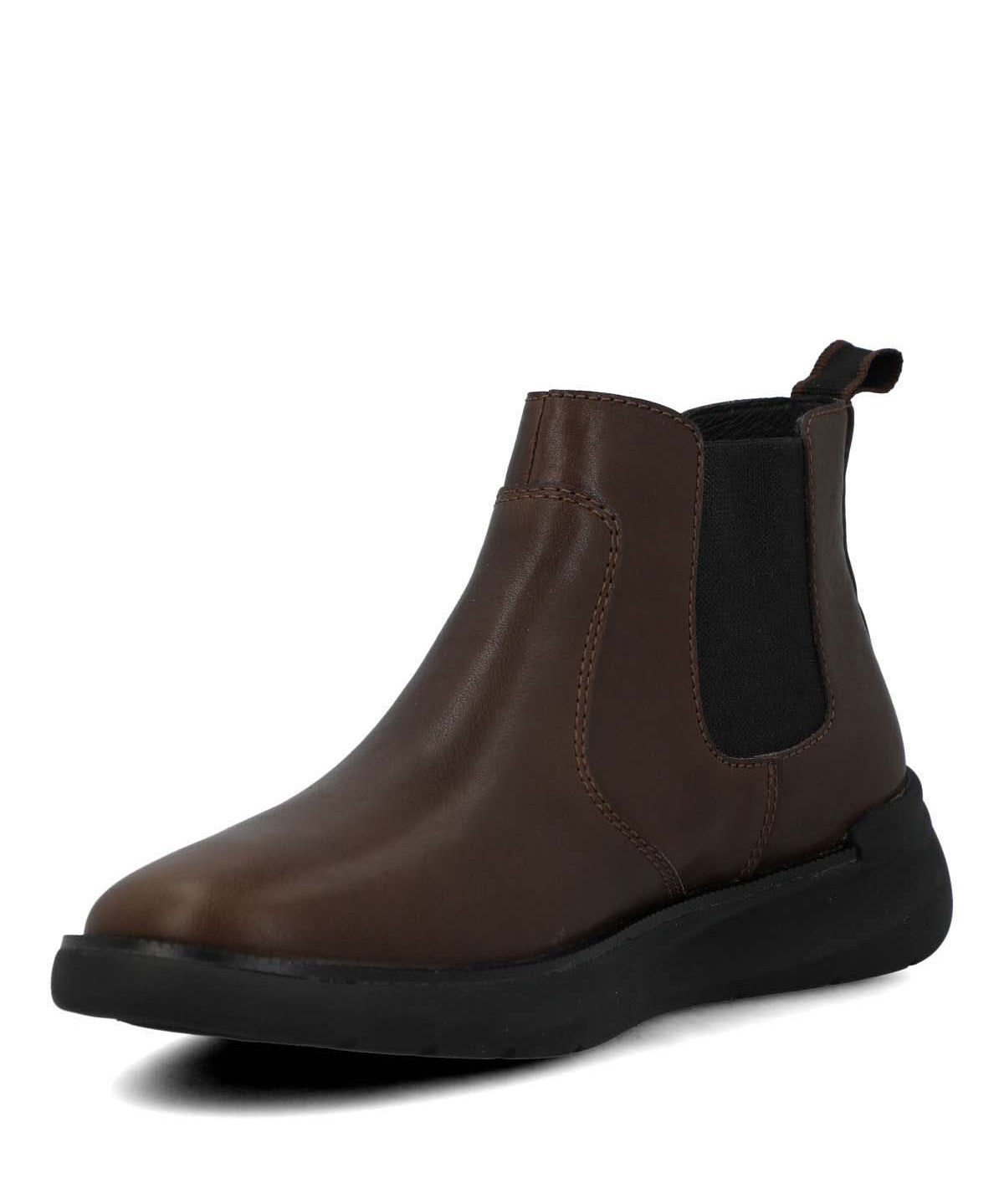 Botin Cuero Mujer Flora Café