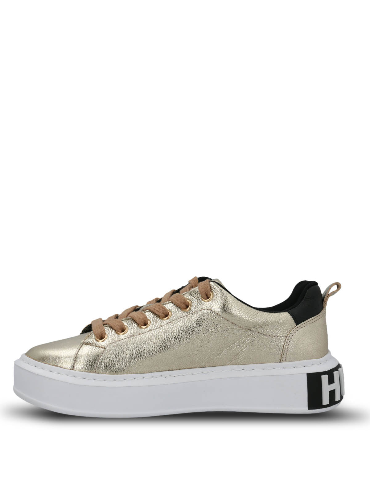 Zapatilla Cuero Mujer Badajoz Dorada