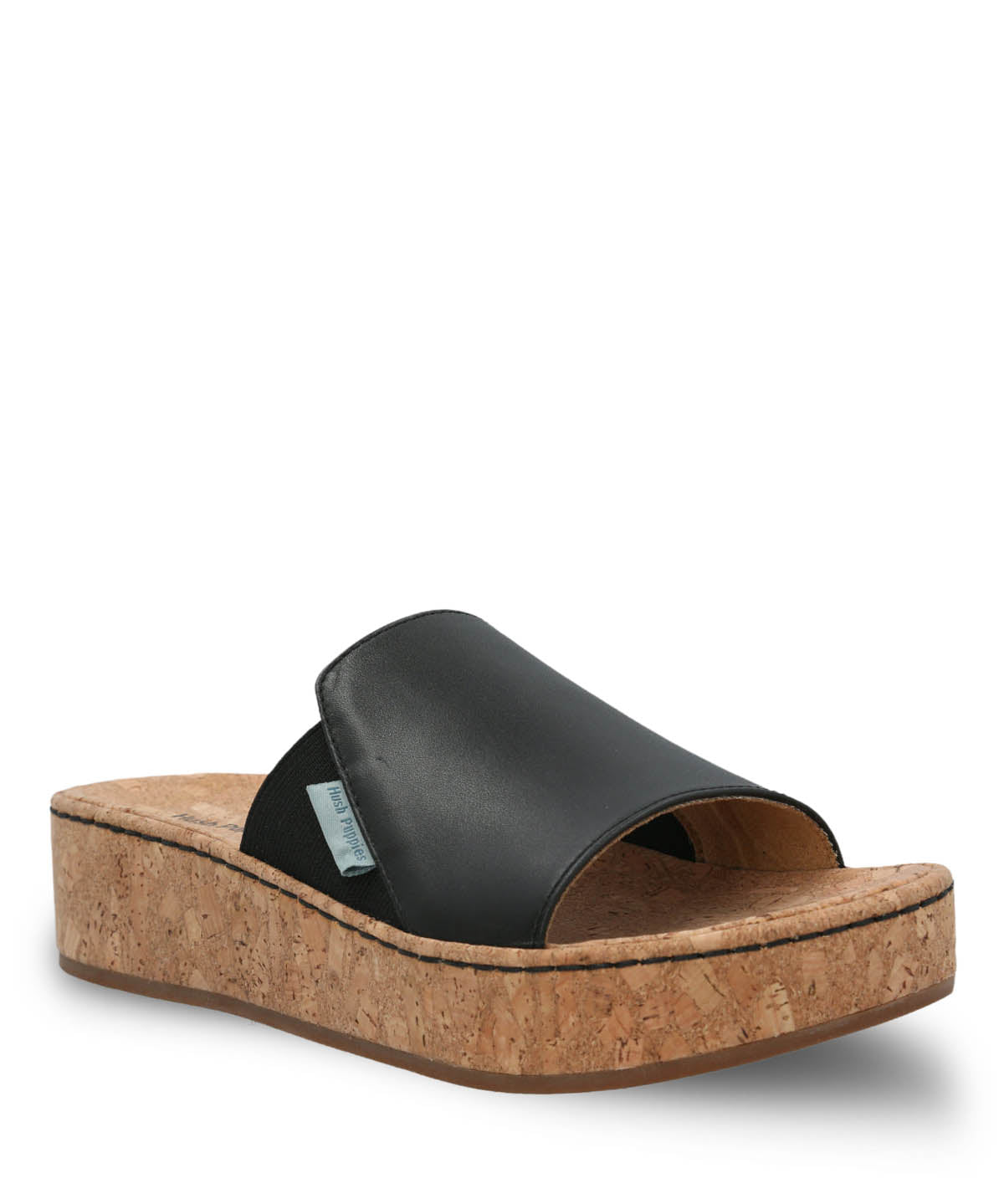 Sandalia Cuero Mujer Corla Negra Hush Puppies