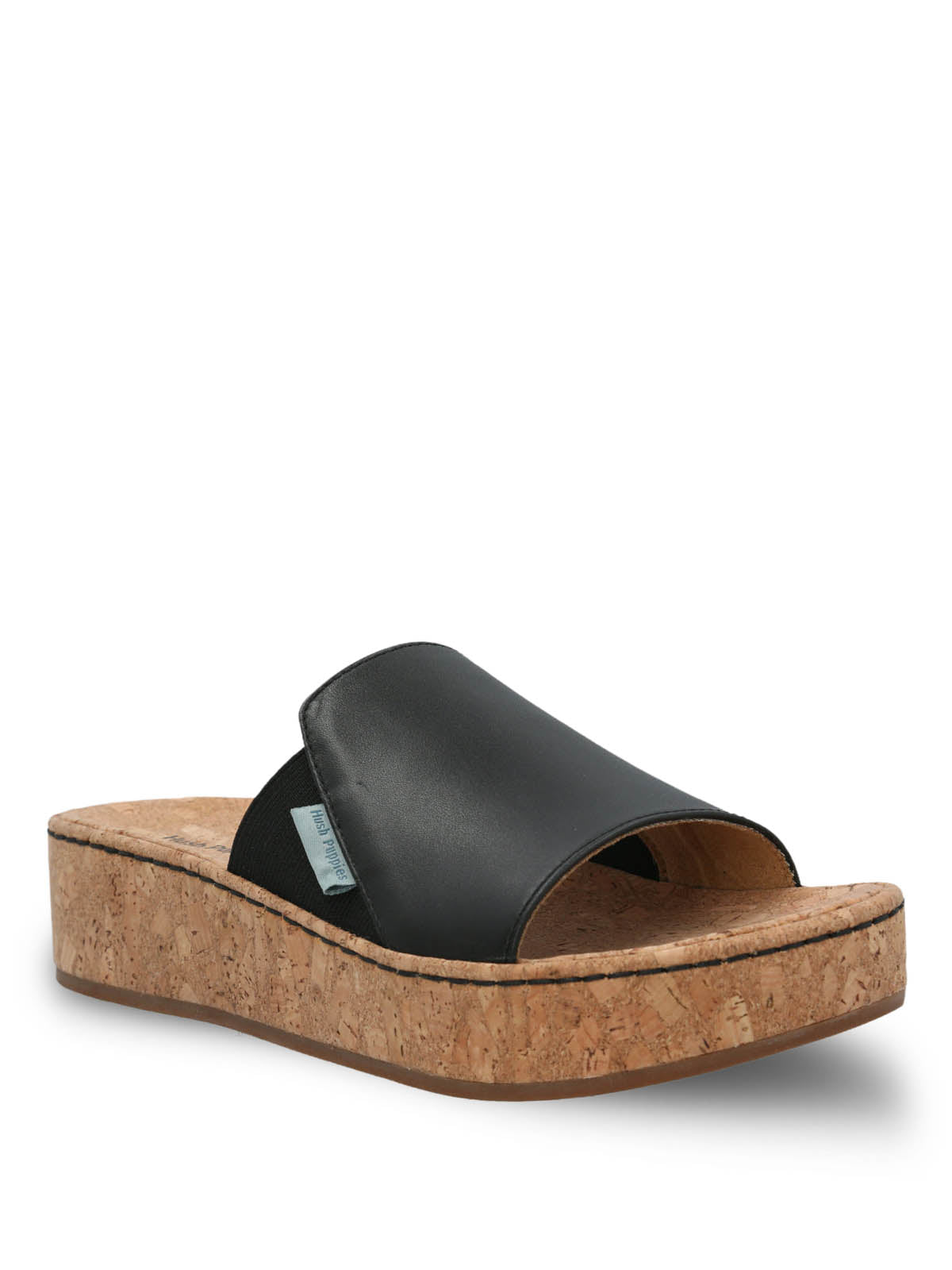 Sandalia Cuero Mujer Corla Negra Hush Puppies