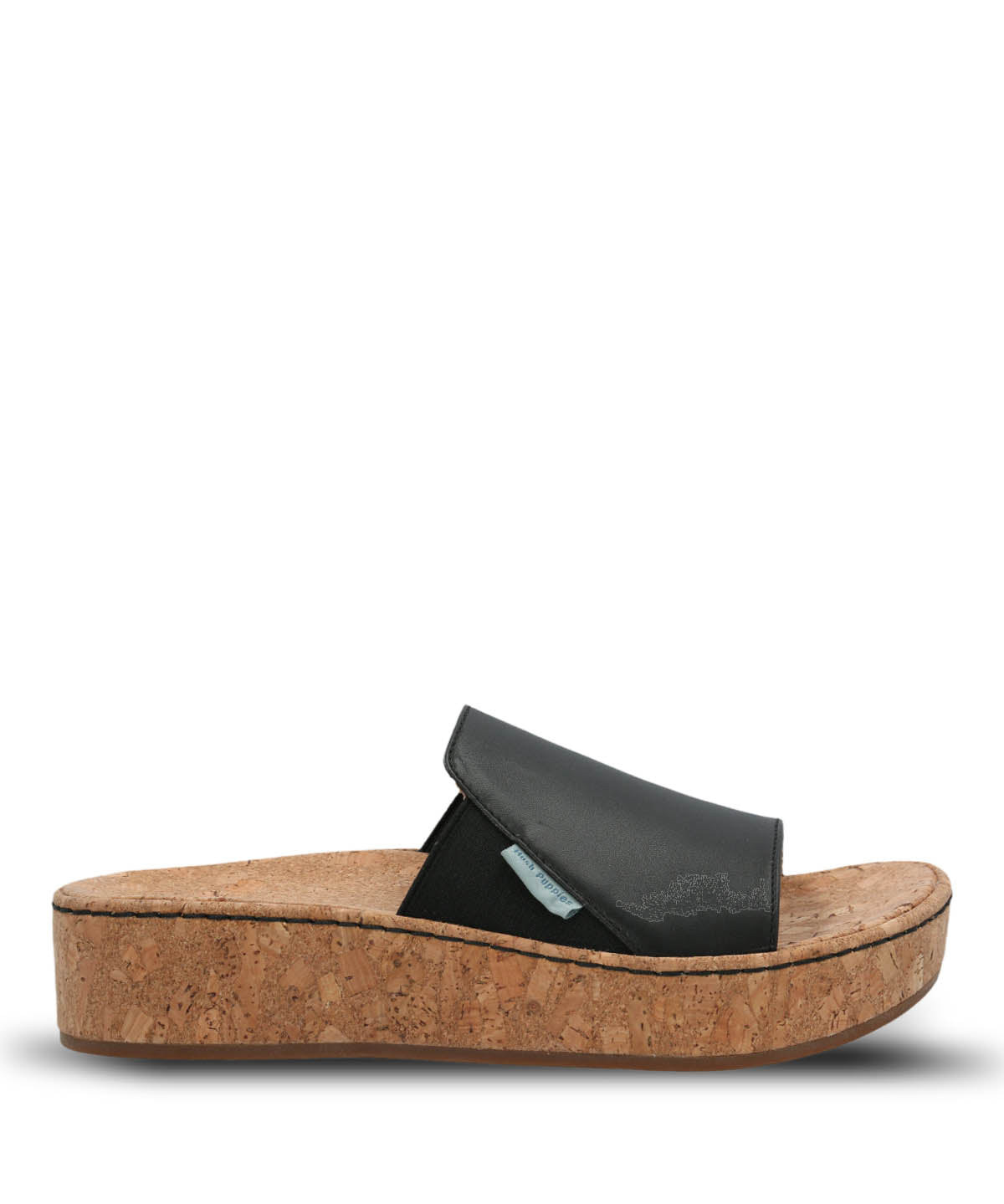 Sandalia Cuero Mujer Corla Negra Hush Puppies