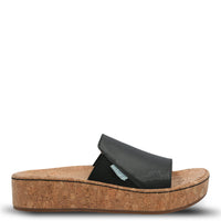 Sandalia Cuero Mujer Corla Negra Hush Puppies