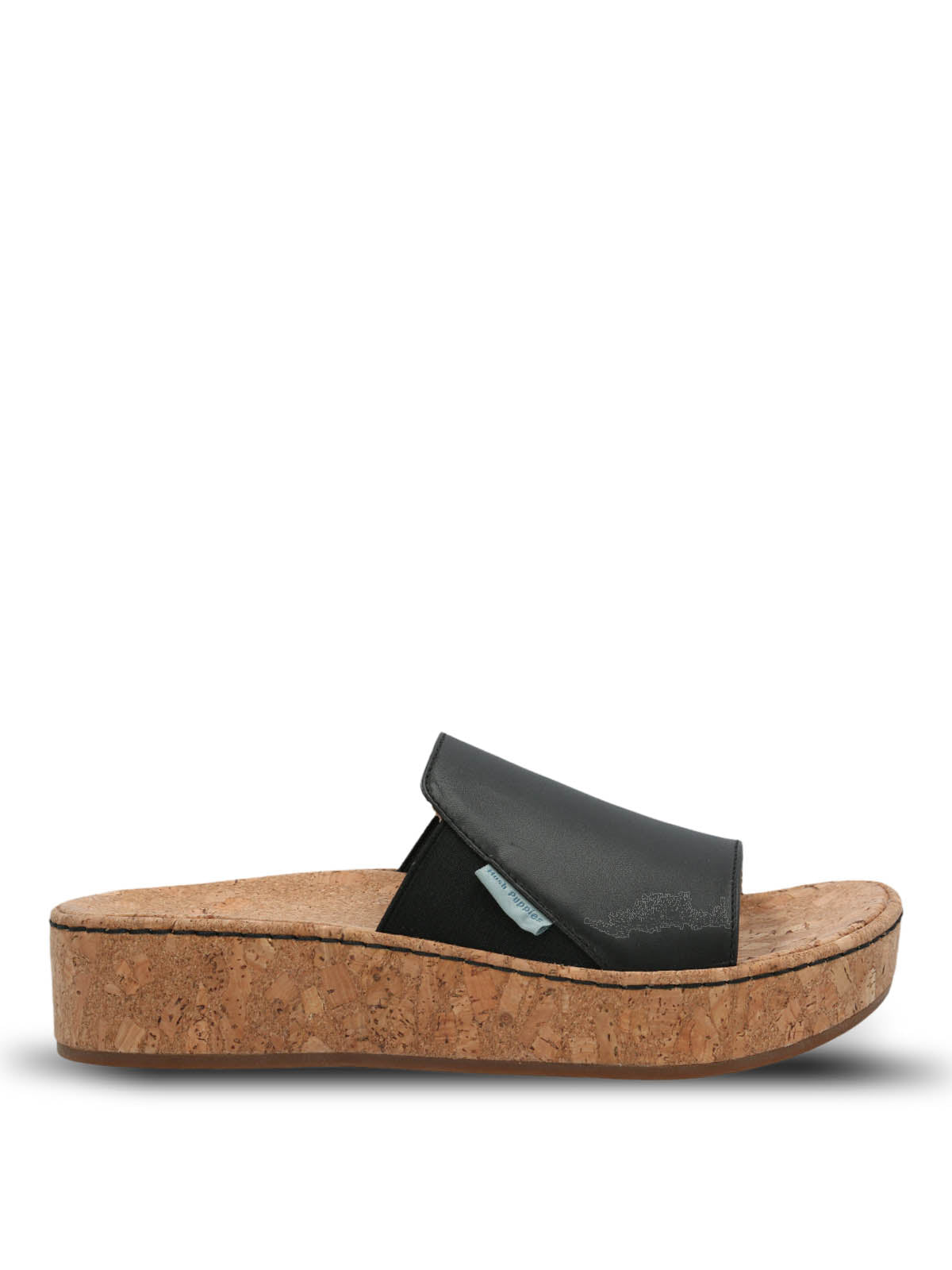 Sandalia Cuero Mujer Corla Negra Hush Puppies