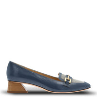 Zapato Brunate Mujer Cuero Bazzano Azul Hush Puppies