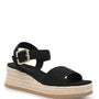 Sandalia Cuero Mujer Lili Negra Hush Puppies