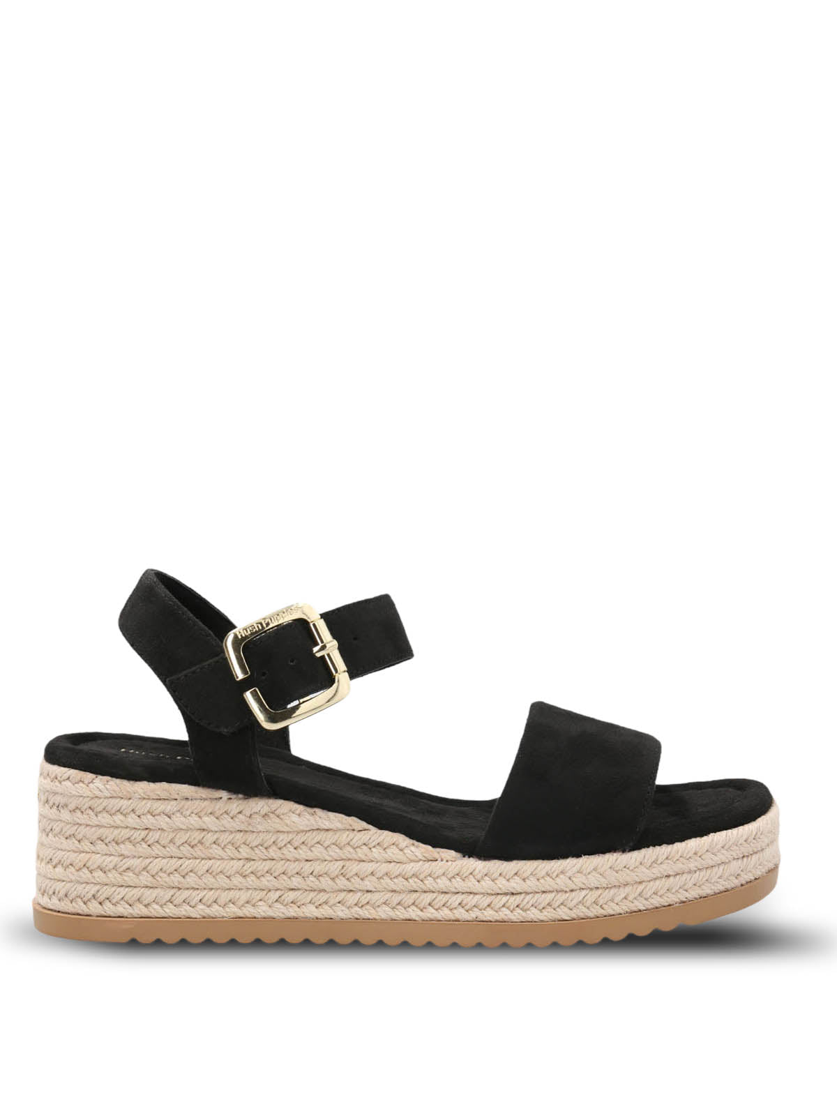 Sandalia Cuero Mujer Lili Negra Hush Puppies