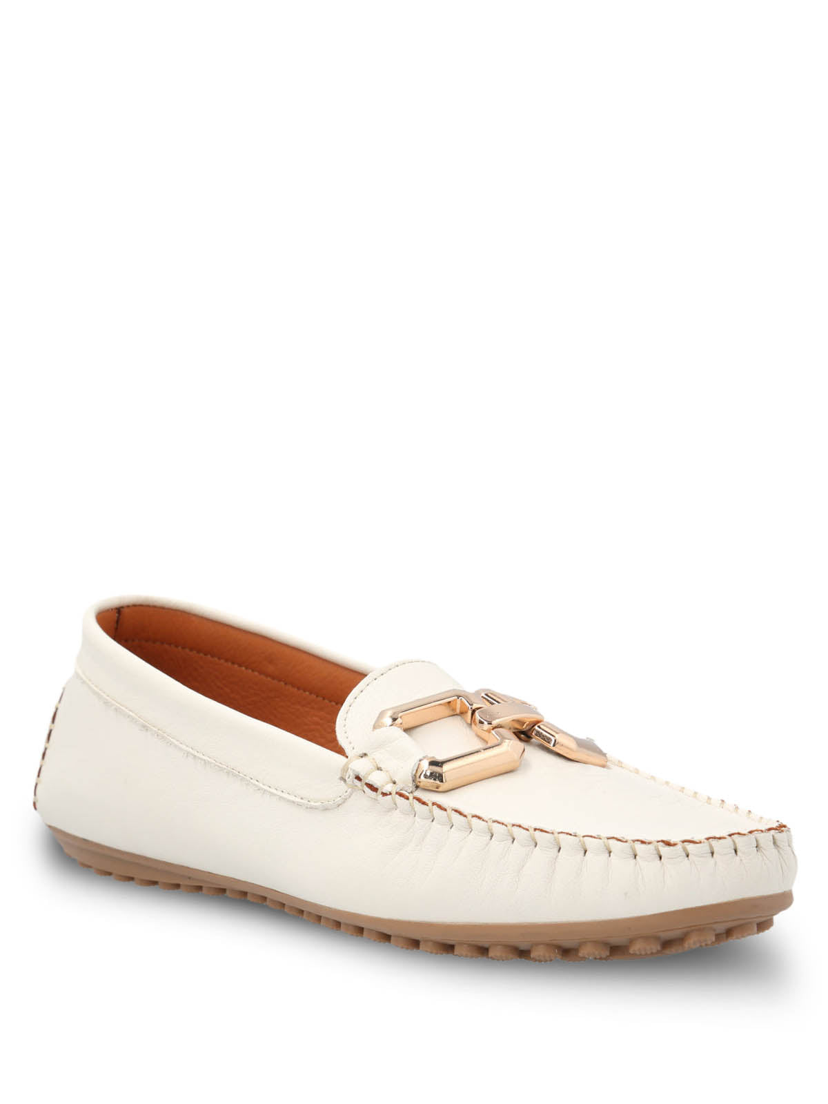 Mocasin Cuero Mujer Rodeo Blanco Hush Puppies | Hush Puppies