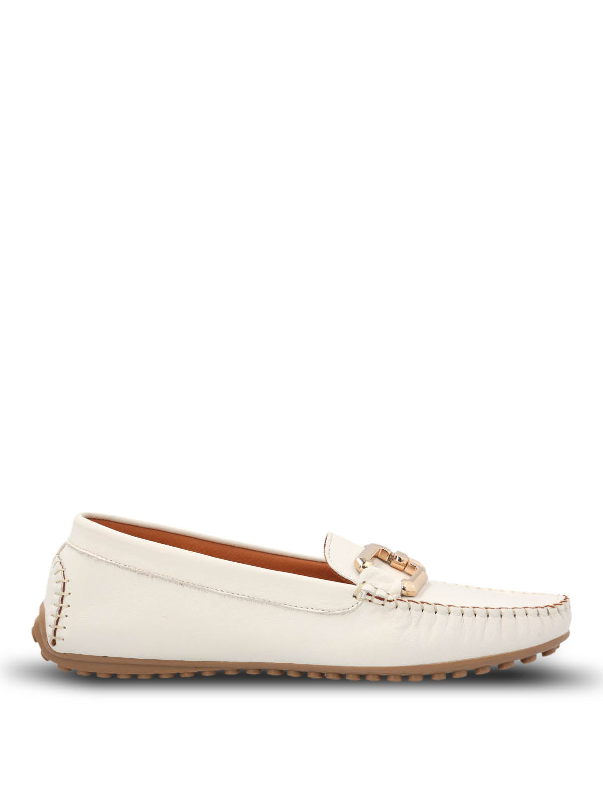 Mocasin Cuero Mujer Rodeo Blanco Hush Puppies | Hush Puppies
