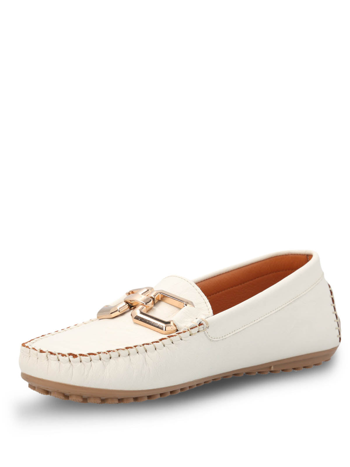 Mocasin Cuero Mujer Rodeo Blanco Hush Puppies | Hush Puppies