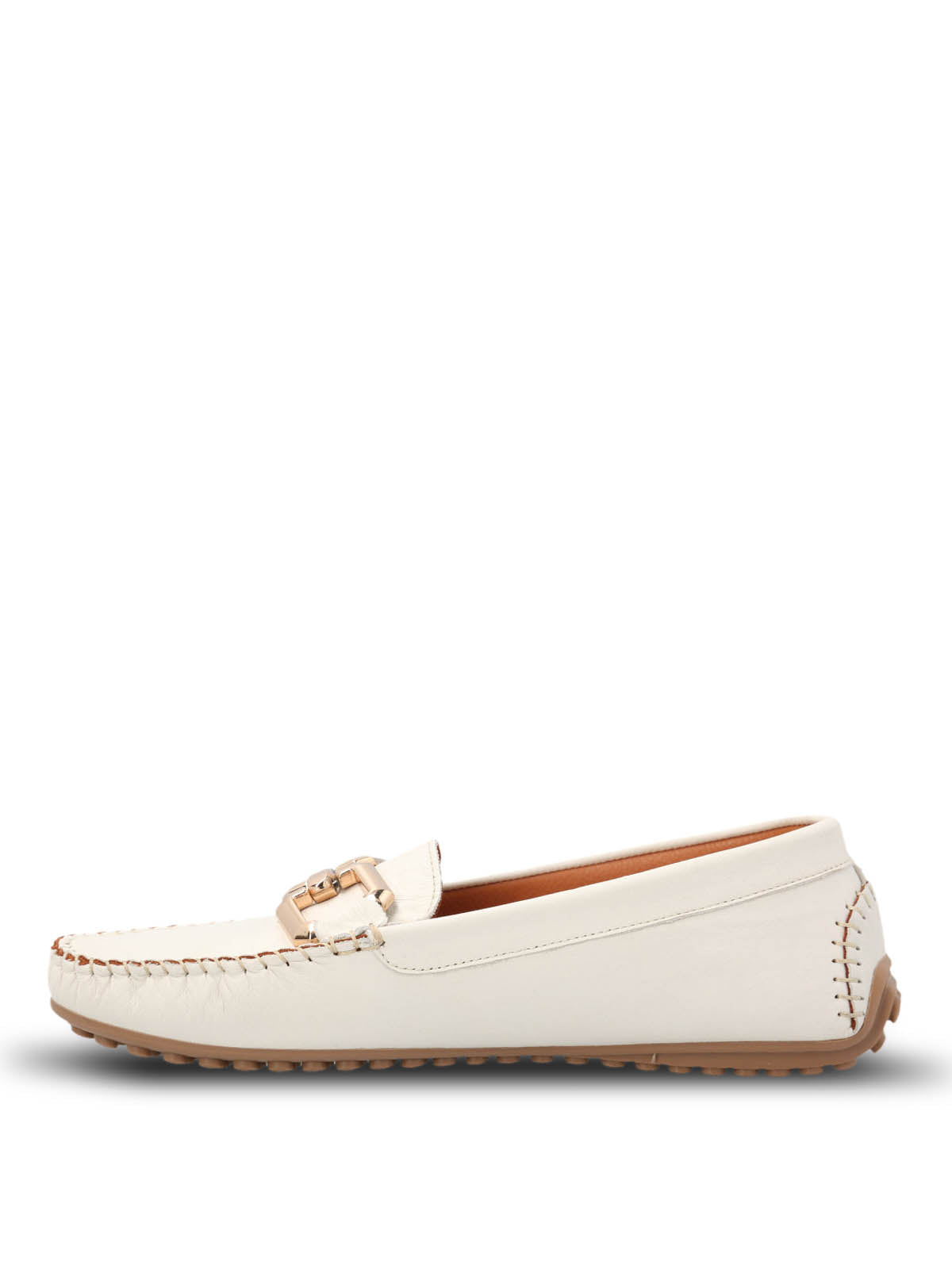 Mocasin Cuero Mujer Rodeo Blanco Hush Puppies | Hush Puppies