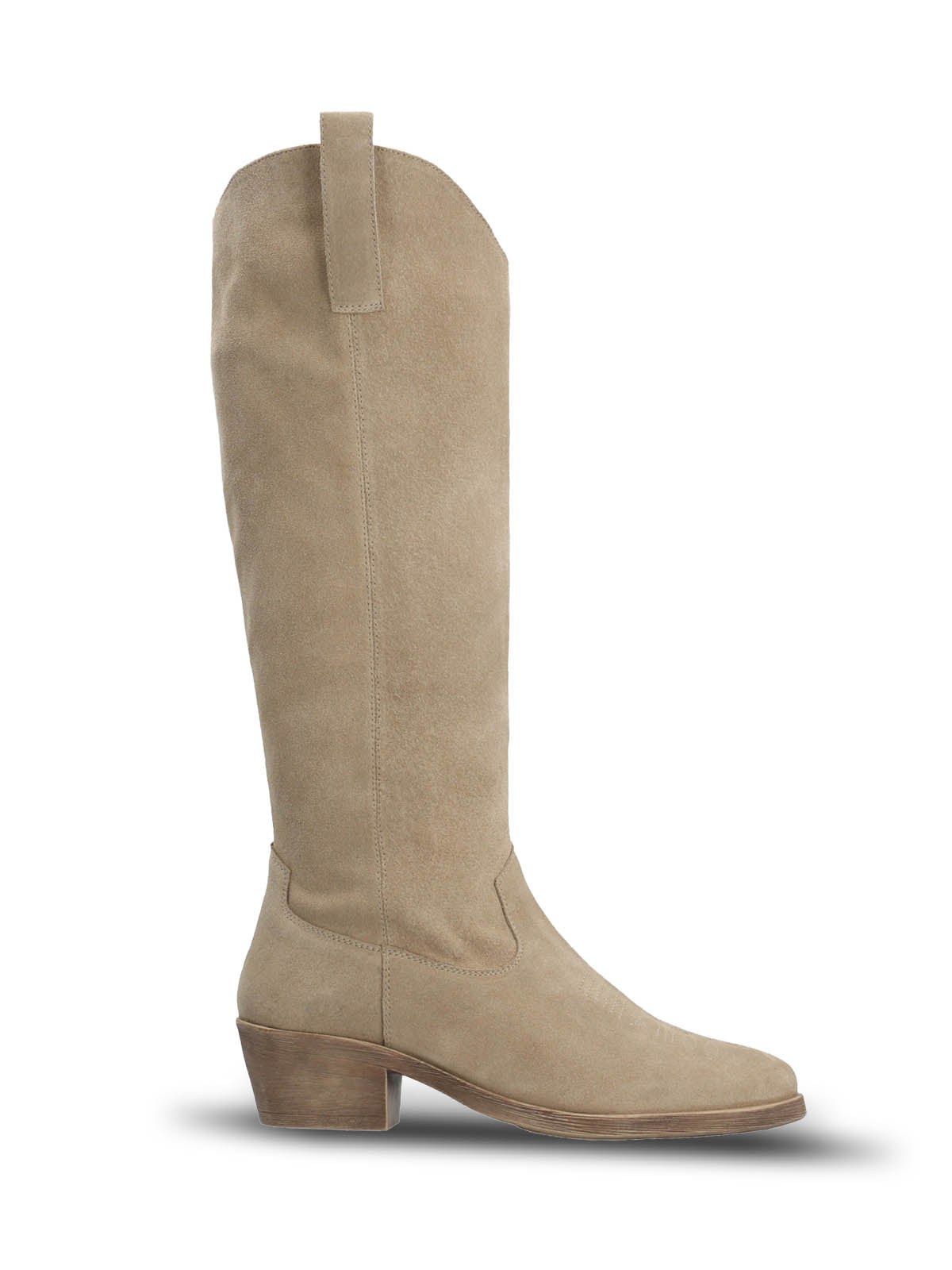 Bota Vaquera Mujer Cuero Andorra Beige Hush Puppies | Hush Puppies