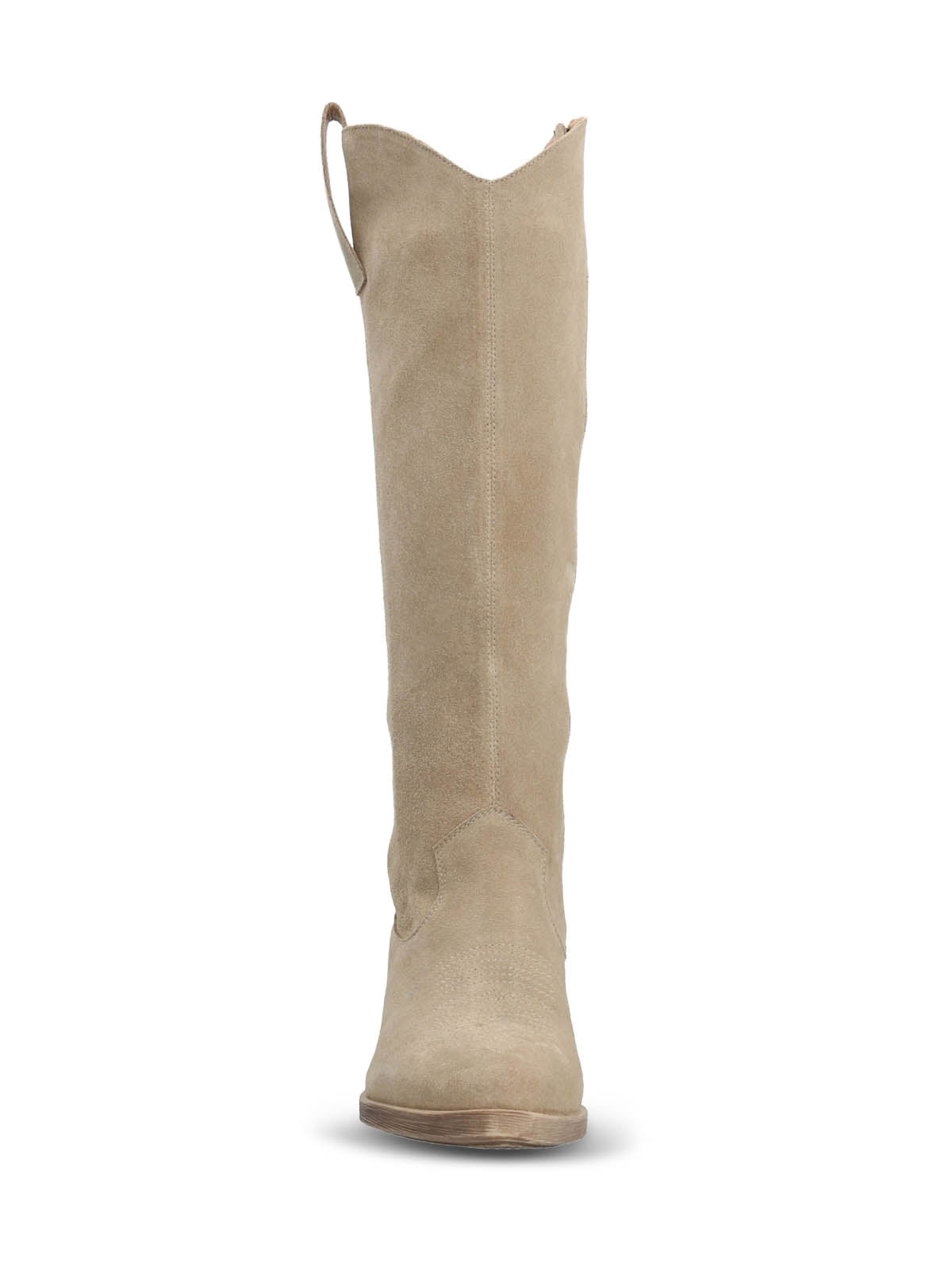 Bota Vaquera Mujer Cuero Andorra Beige Hush Puppies | Hush Puppies