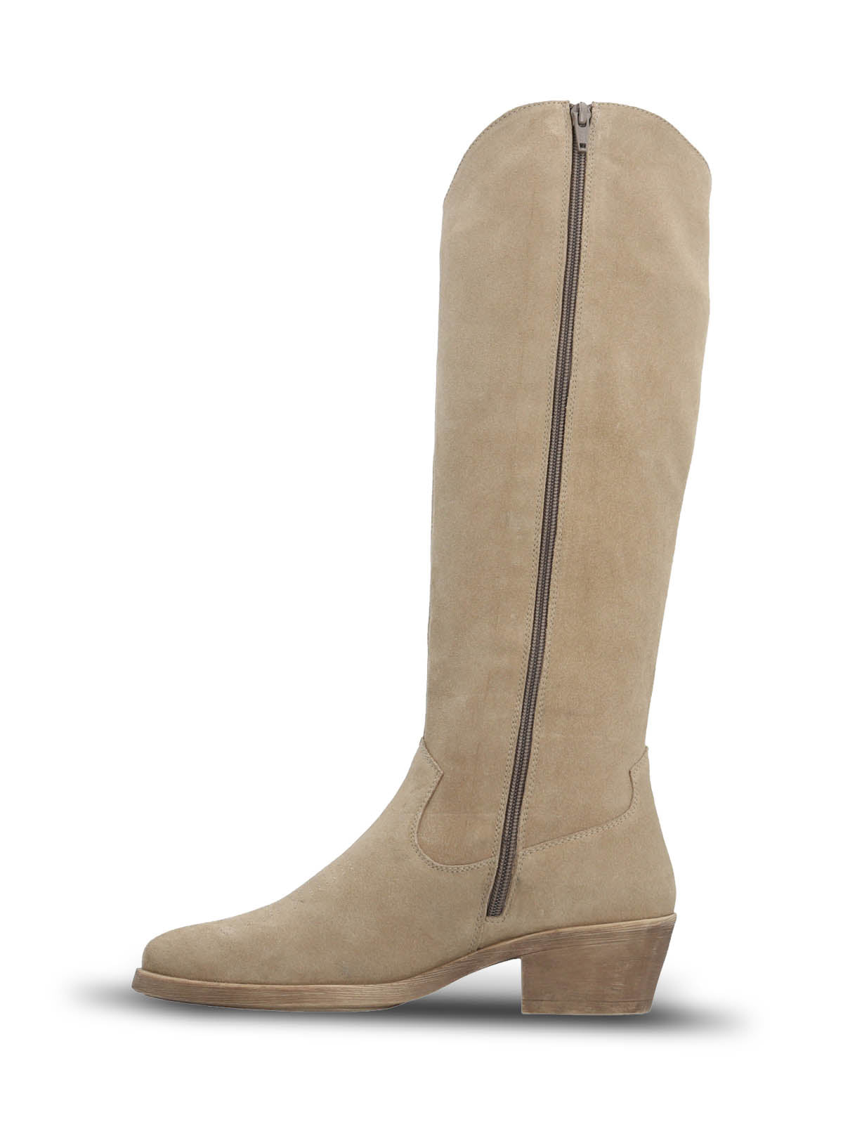 Bota Vaquera Mujer Cuero Andorra Beige Hush Puppies | Hush Puppies