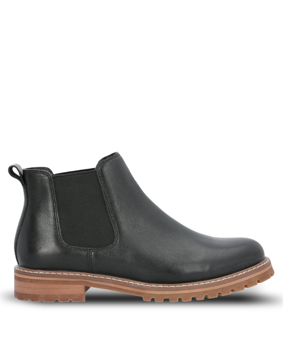 Botin Cuero Mujer Leri Chelsea Negro Hush Puppies