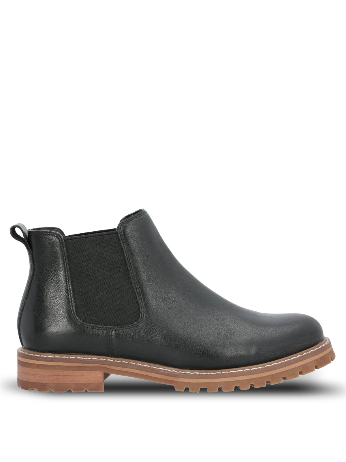 Botin Cuero Mujer Leri Chelsea Negro Hush Puppies