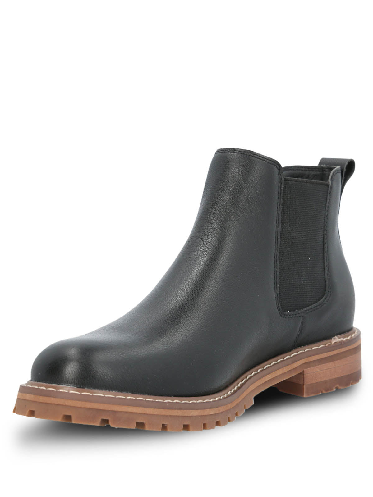 Botin Cuero Mujer Leri Chelsea Negro Hush Puppies