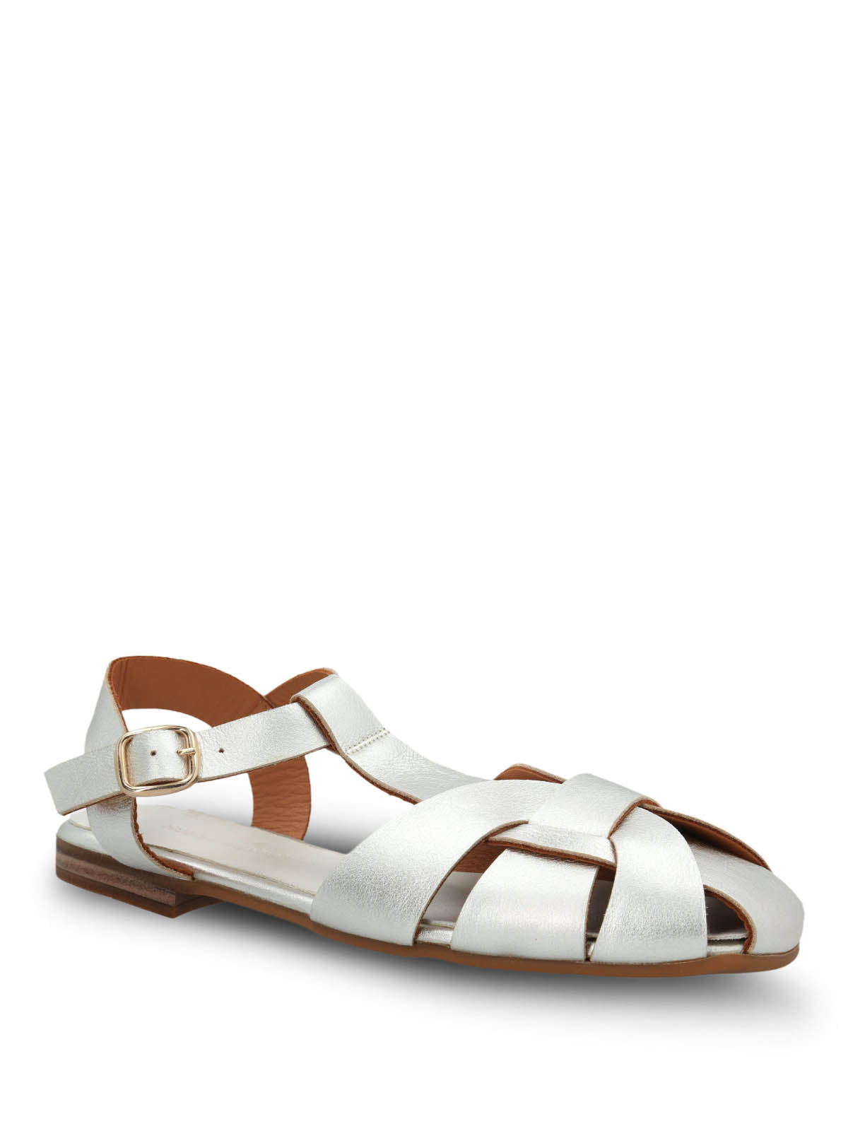 Sandalia Cuero Mujer Testana Metalizada Hush Puppies | Hush Puppies