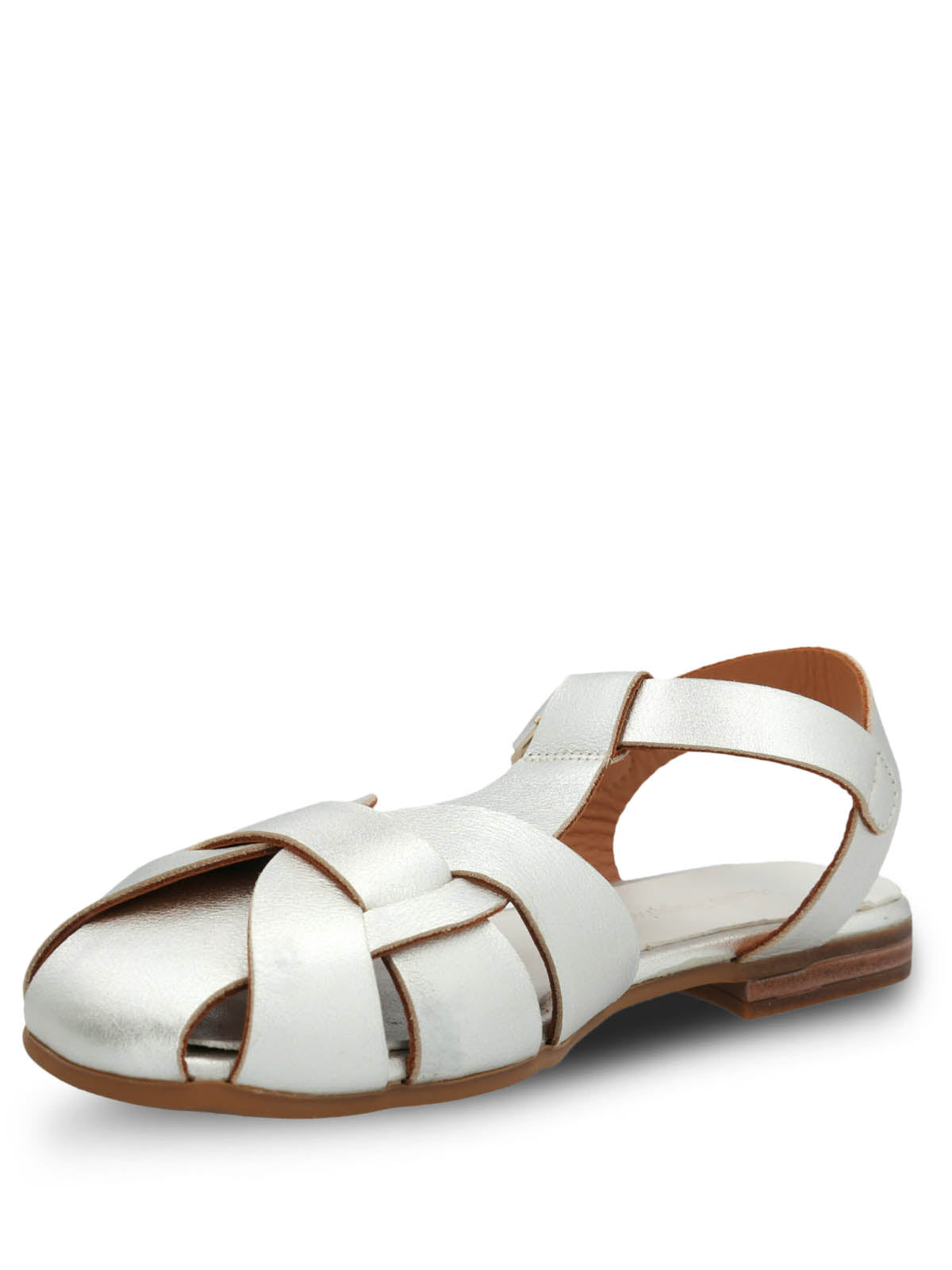 Sandalia Cuero Mujer Testana Metalizada Hush Puppies | Hush Puppies