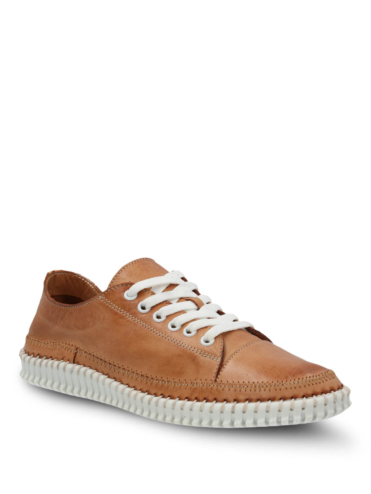 Zapatilla Mujer Cuero Petals Café