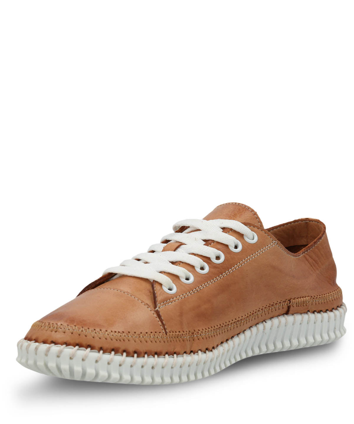 Zapatilla Mujer Cuero Petals Café