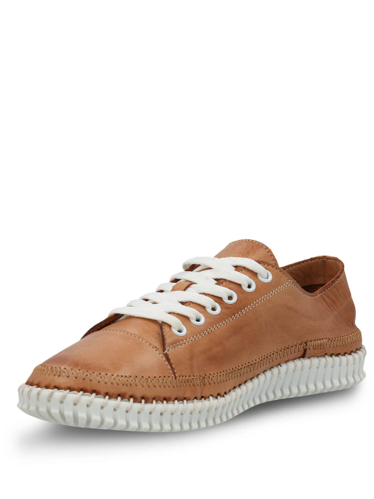 Zapatilla Mujer Cuero Petals Café