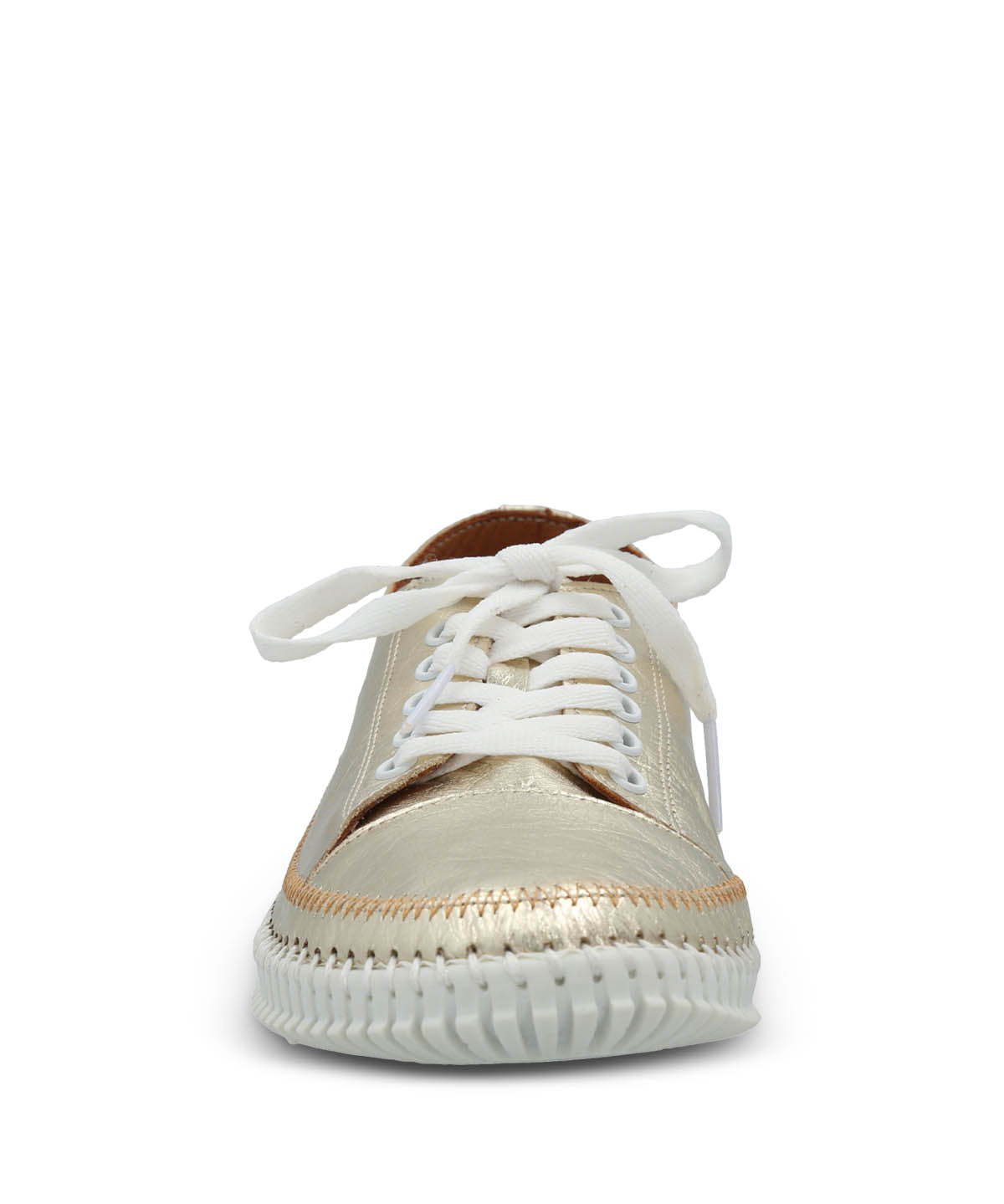 Zapatilla Mujer Cuero Petals Metalizada