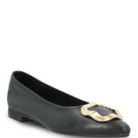Ballerina Vesitr Mujer Cuero Kenzie Negra Hush Puppies
