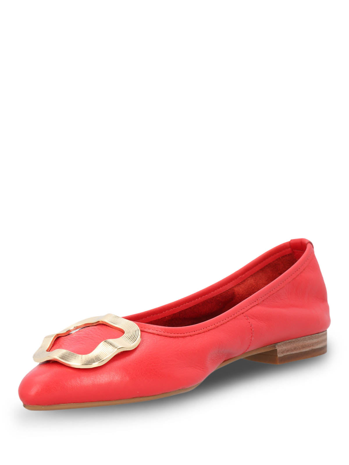 Ballerina Vestir Mujer Cuero Kenzie Roja Hush Puppies