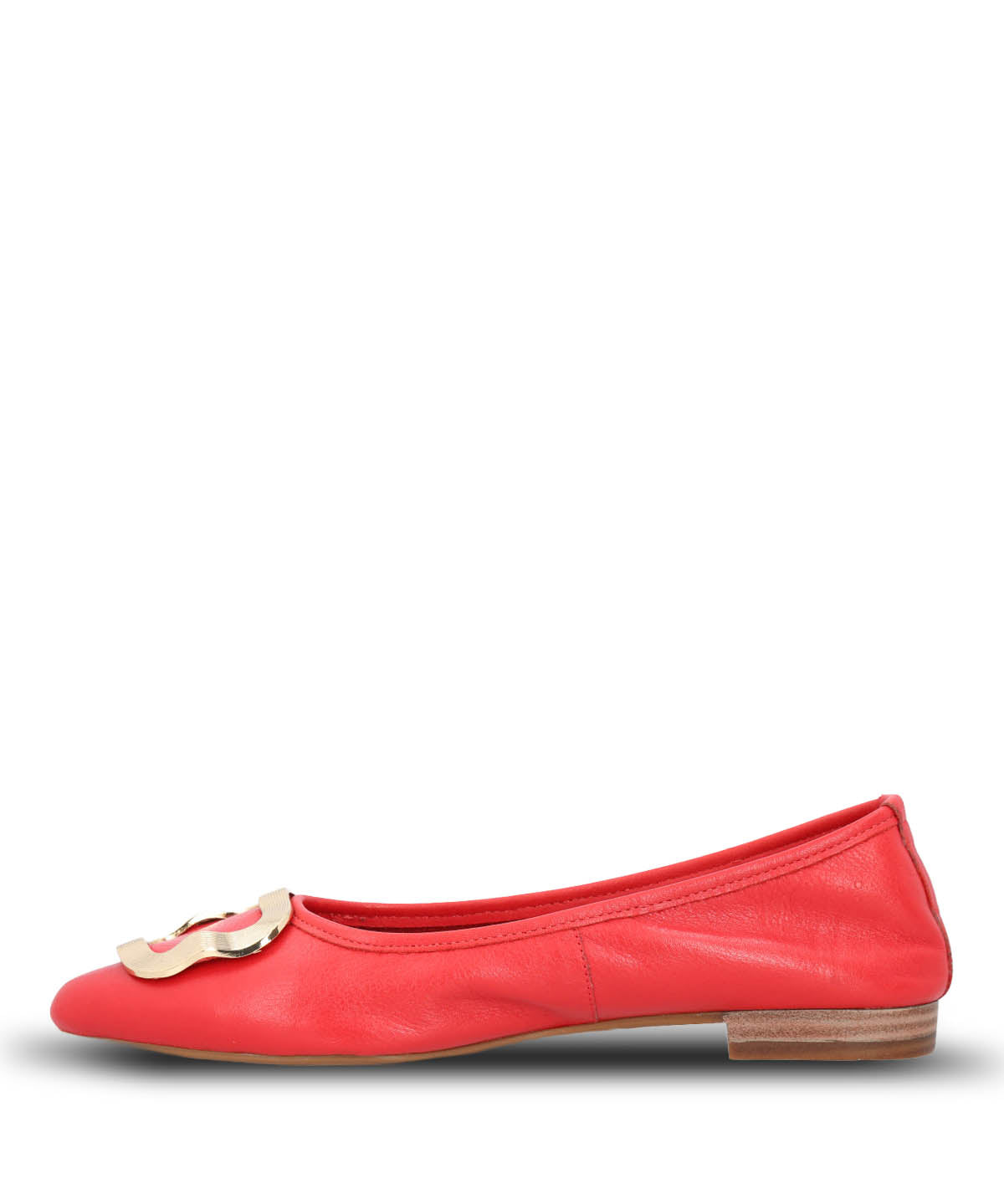 Ballerina Vestir Mujer Cuero Kenzie Roja Hush Puppies
