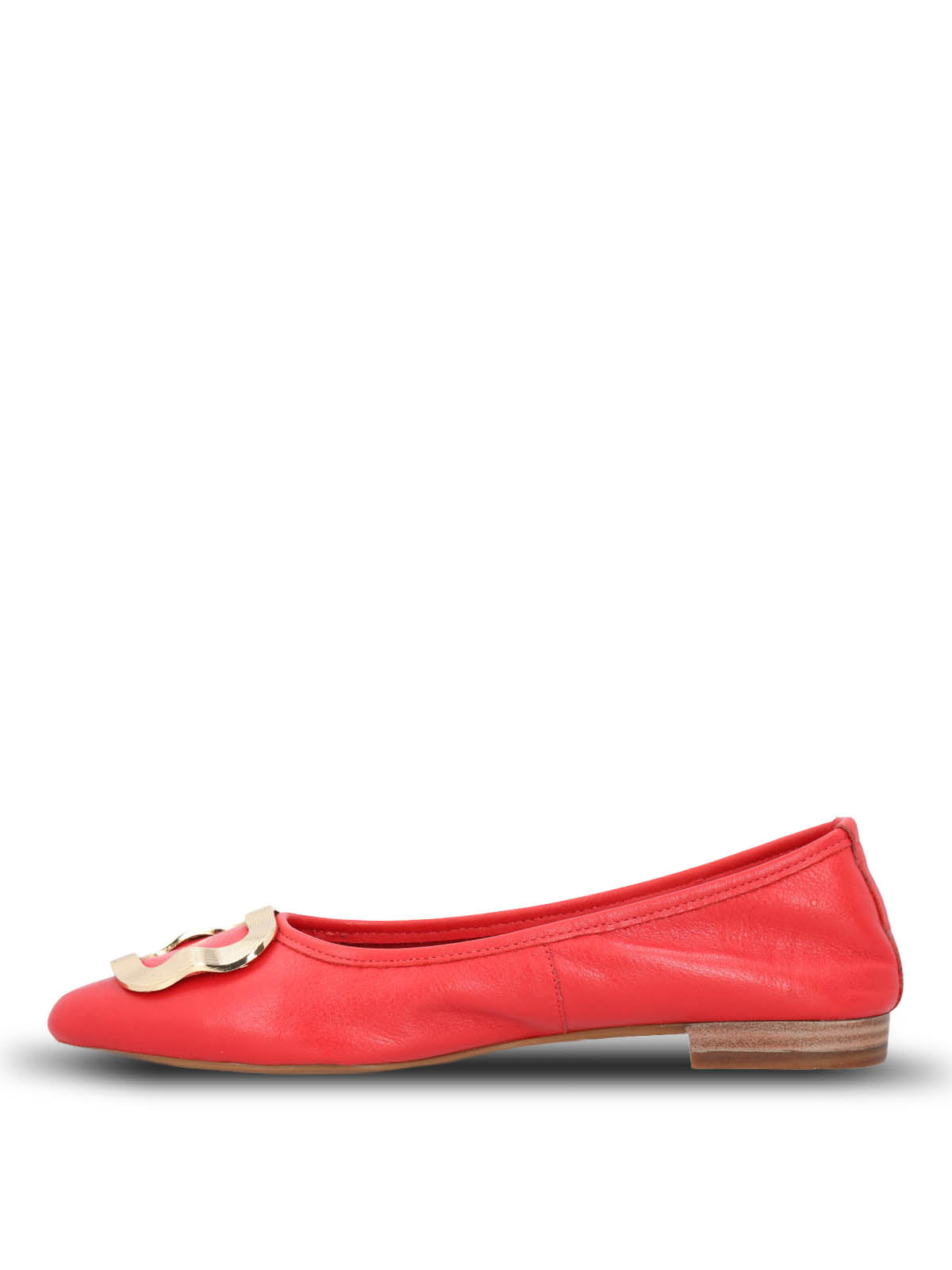 Ballerina Vestir Mujer Cuero Kenzie Roja Hush Puppies