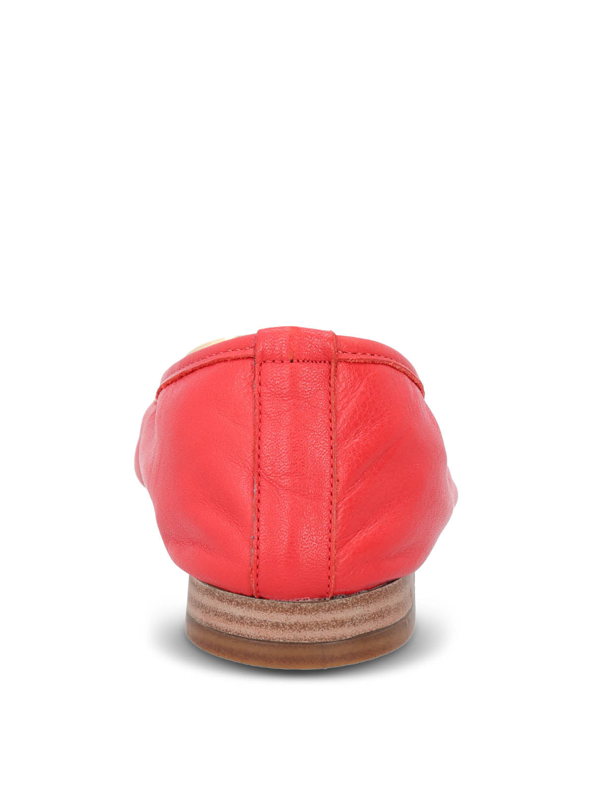 Ballerina Vestir Mujer Cuero Kenzie Roja Hush Puppies