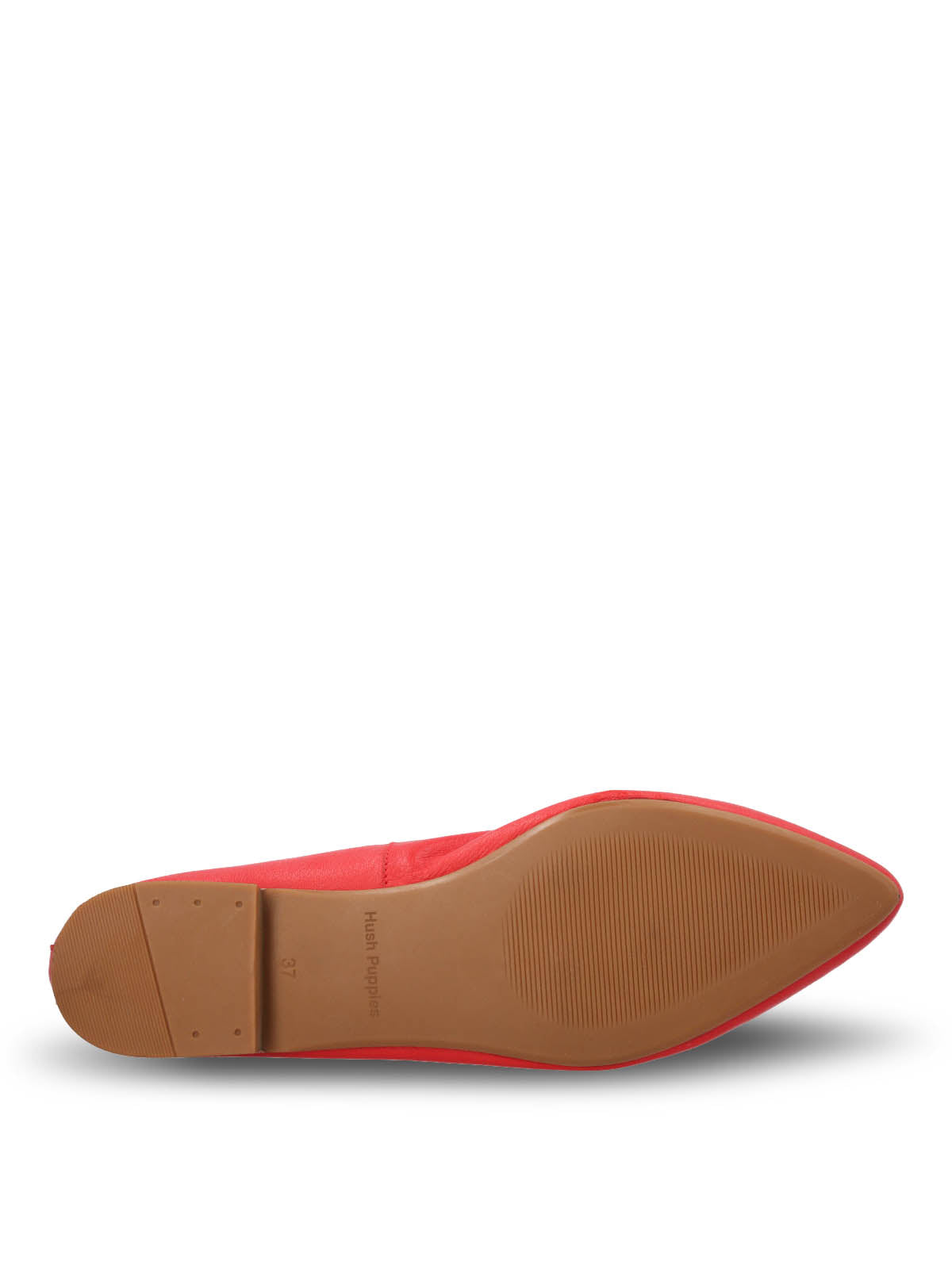 Ballerina Vestir Mujer Cuero Kenzie Roja Hush Puppies