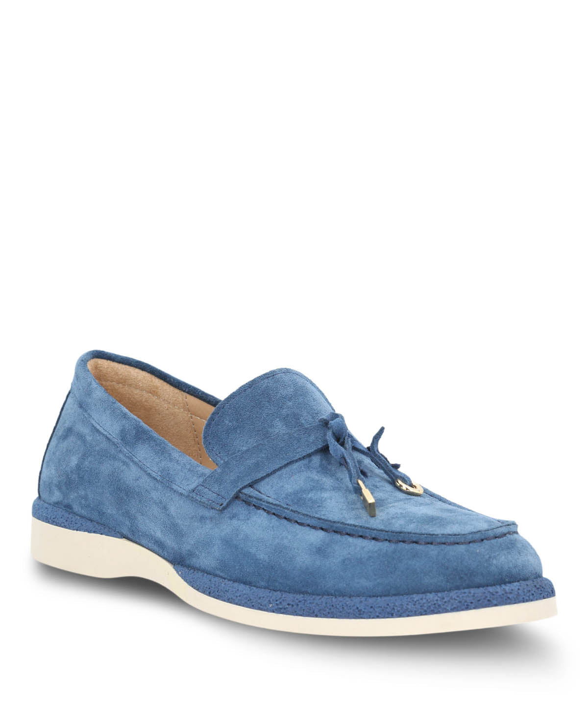 Mocasin Mujer Cuero Margott Azul