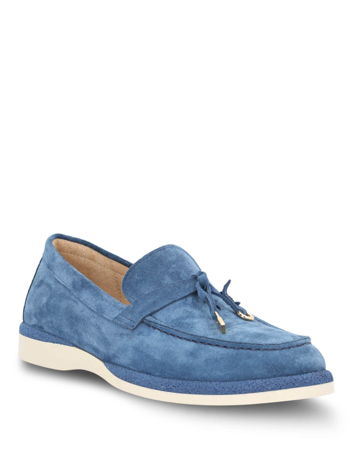 Mocasin Mujer Cuero Margott Azul