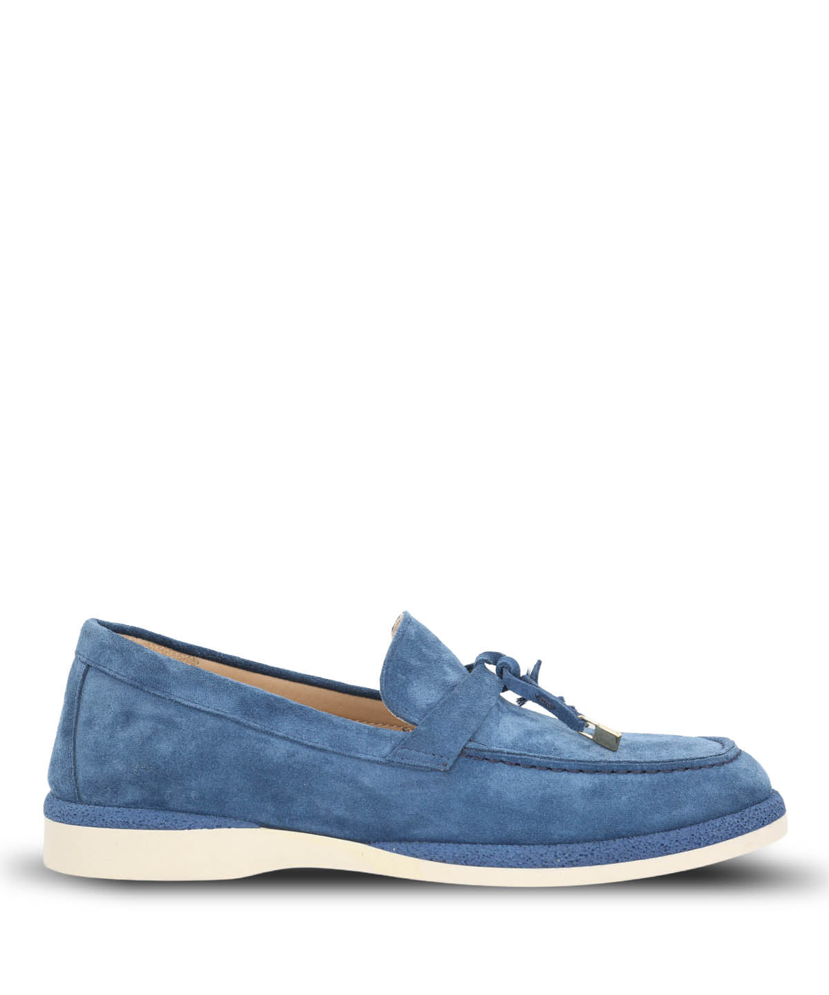 Mocasin Mujer Cuero Margott Azul