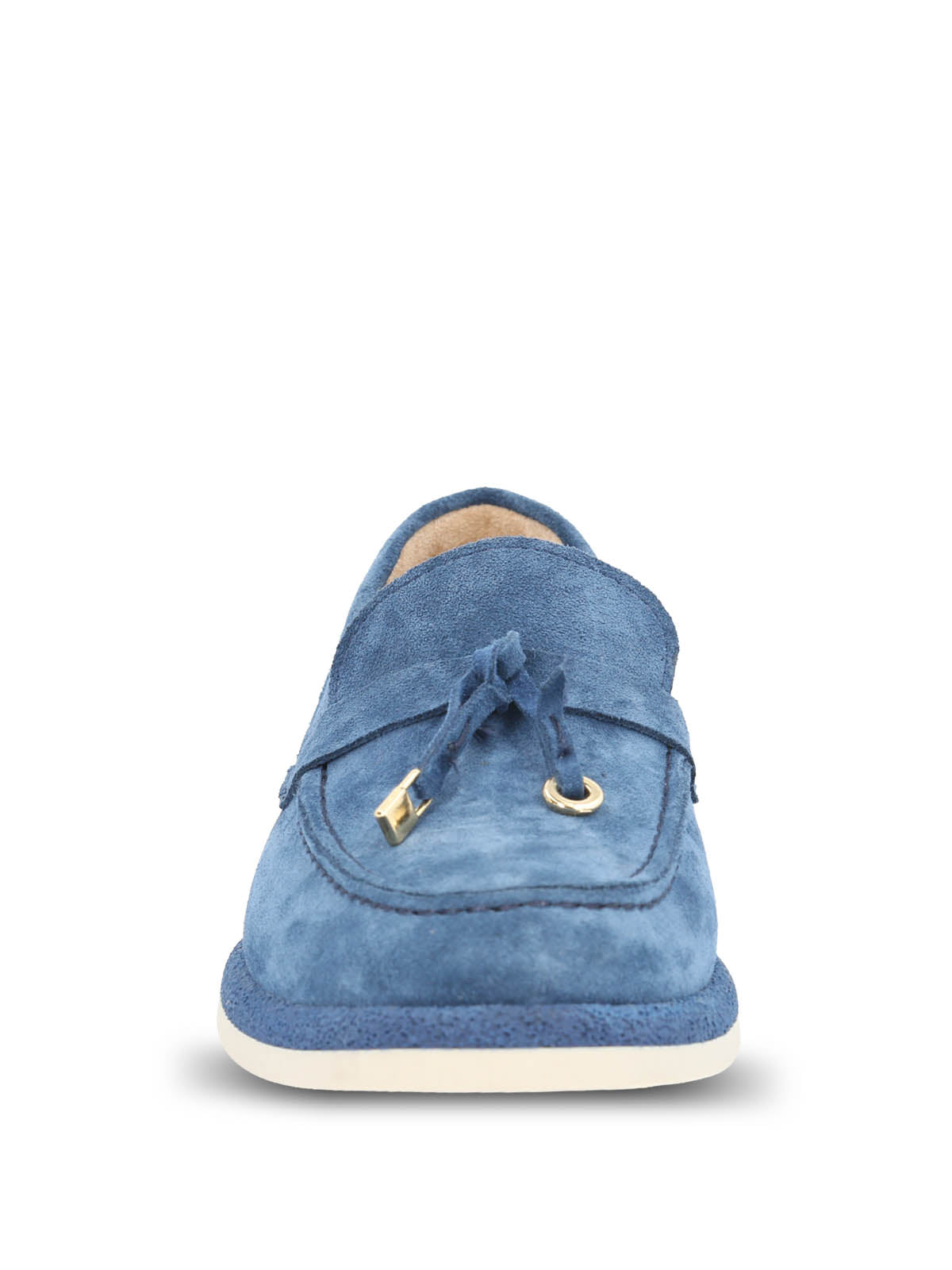 Mocasin Mujer Cuero Margott Azul