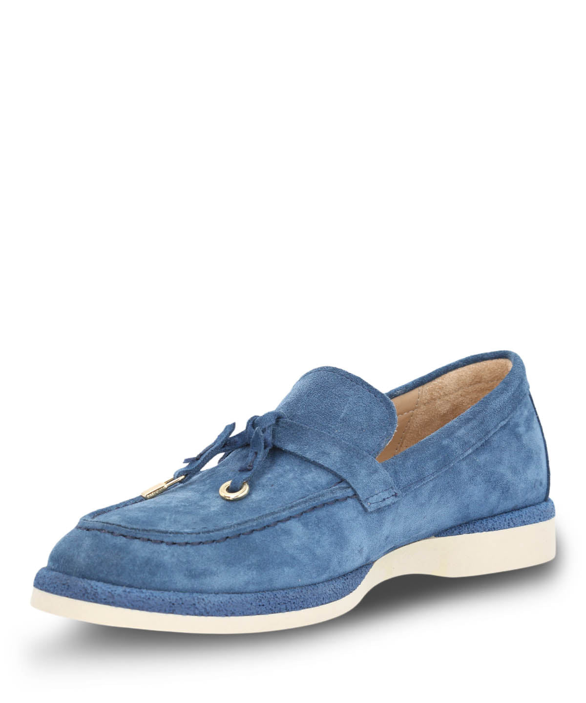 Mocasin Mujer Cuero Margott Azul