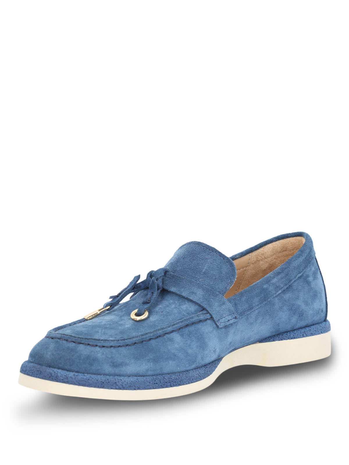 Mocasin Mujer Cuero Margott Azul
