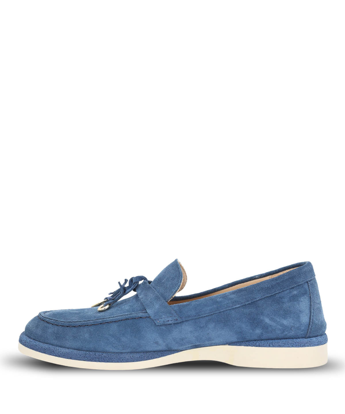 Mocasin Mujer Cuero Margott Azul