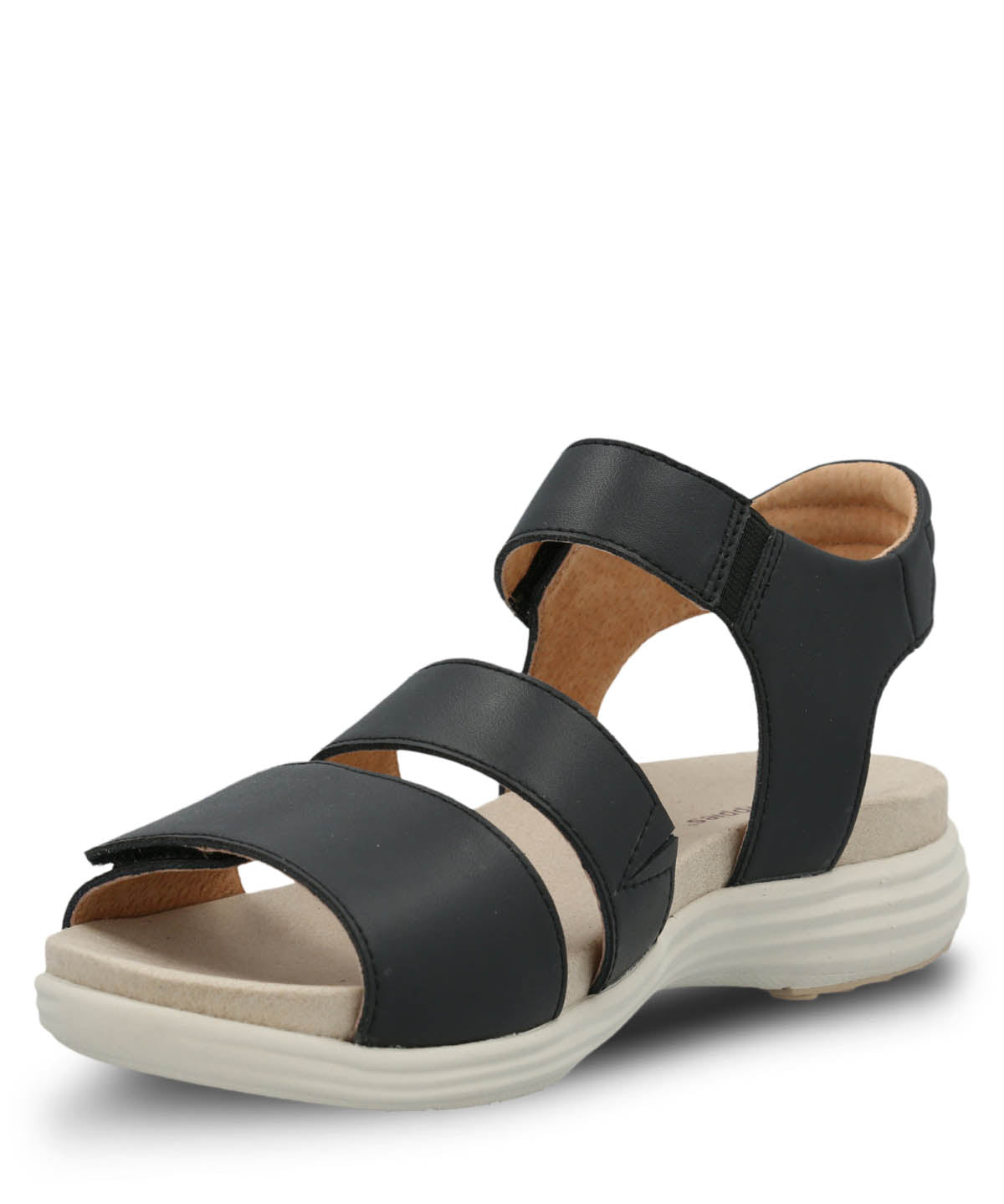 Sandalia Cuero Mujer Lorry Multi Strap Negra Hush Puppies | Hush Puppies
