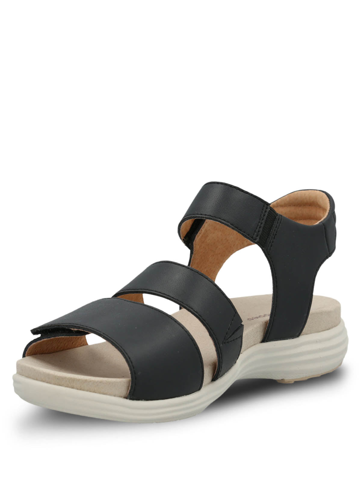 Sandalia Cuero Mujer Lorry Multi Strap Negra Hush Puppies | Hush Puppies