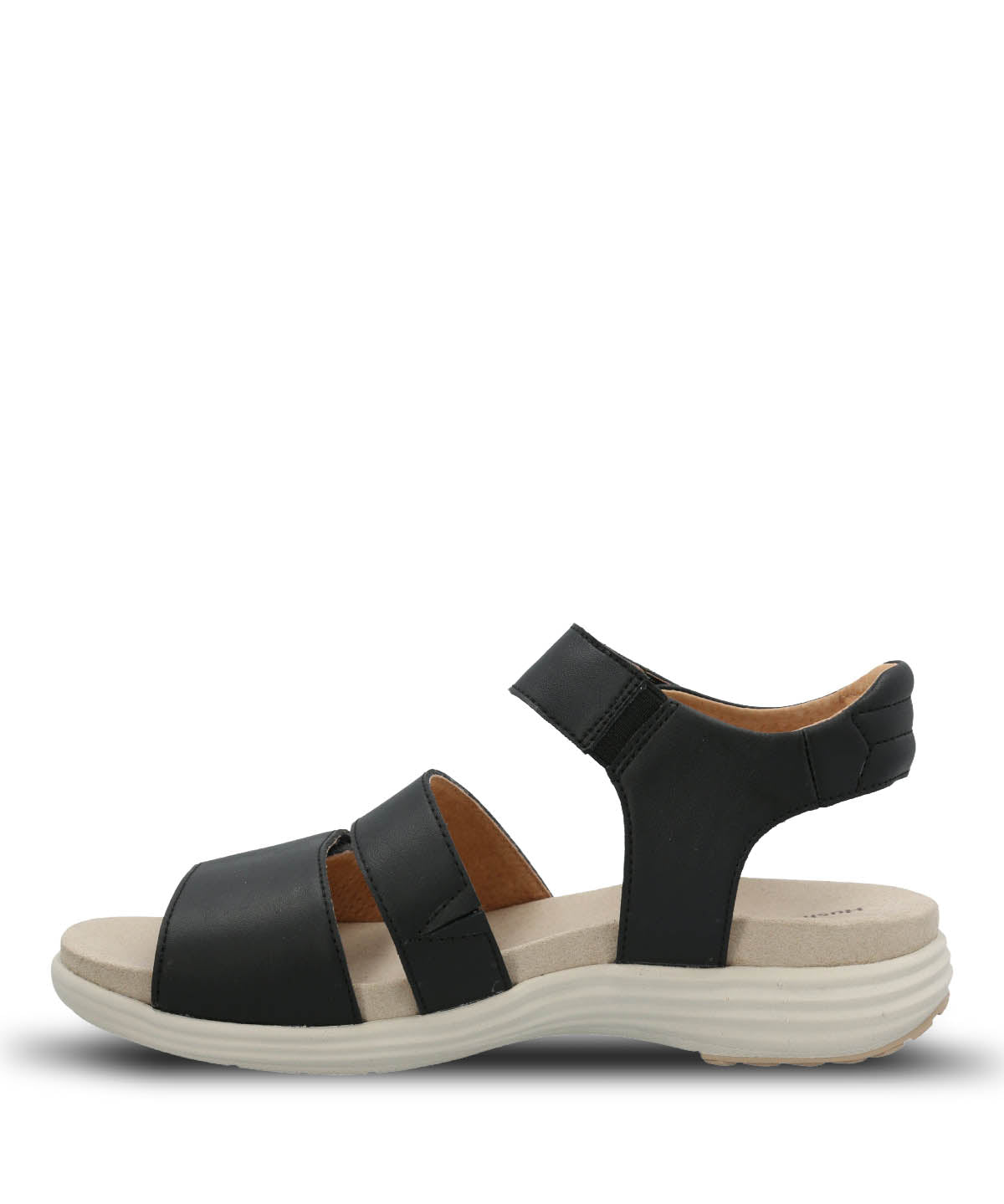 Sandalia Cuero Mujer Lorry Multi Strap Negra Hush Puppies | Hush Puppies