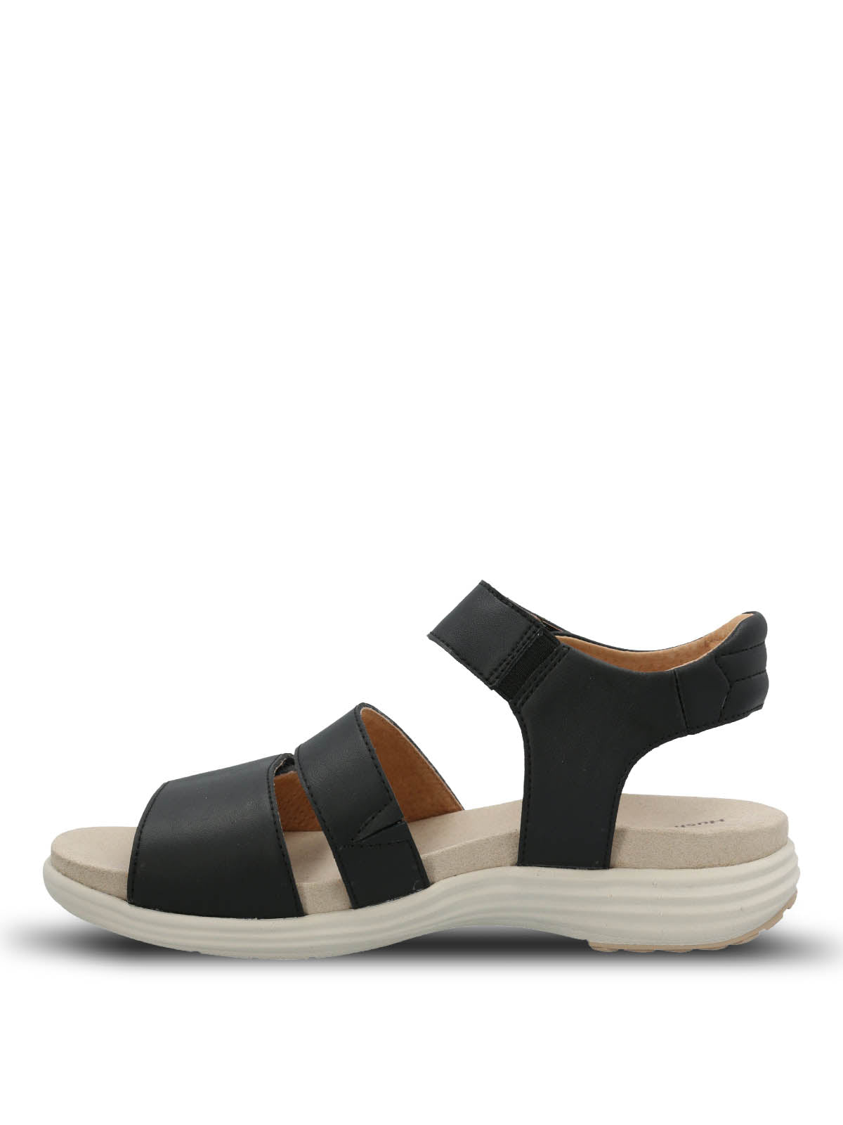 Sandalia Cuero Mujer Lorry Multi Strap Negra Hush Puppies | Hush Puppies