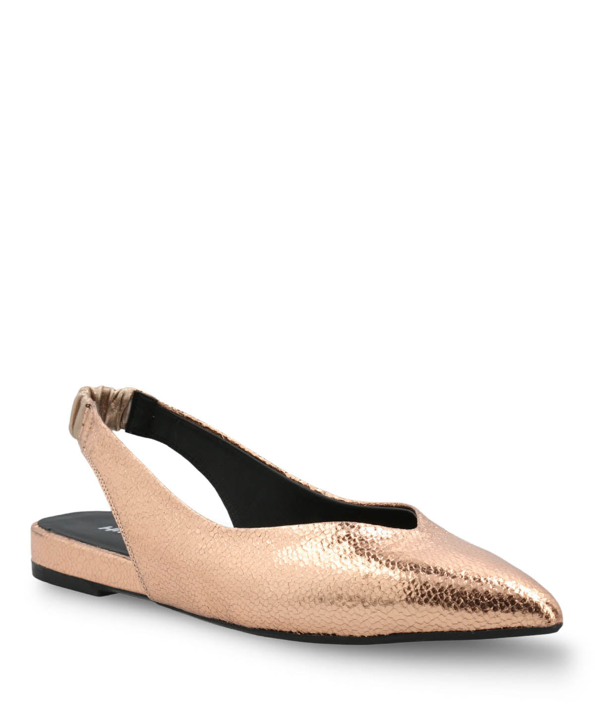 Ballerina Vestir Mujer Cuero Carmin Metalizada Hush Puppies