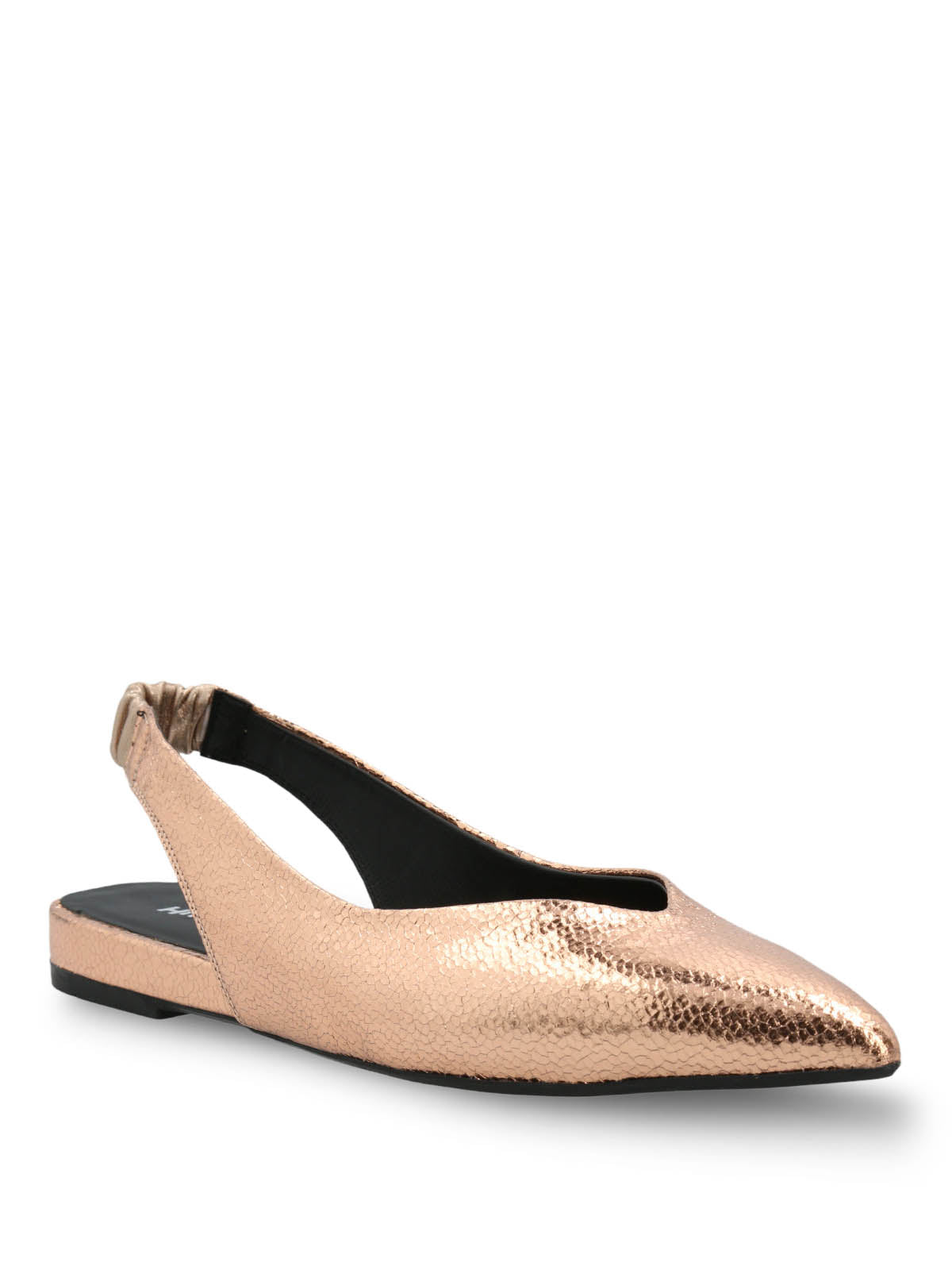 Ballerina Vestir Mujer Cuero Carmin Metalizada Hush Puppies