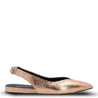 Ballerina Vestir Mujer Cuero Carmin Metalizada Hush Puppies