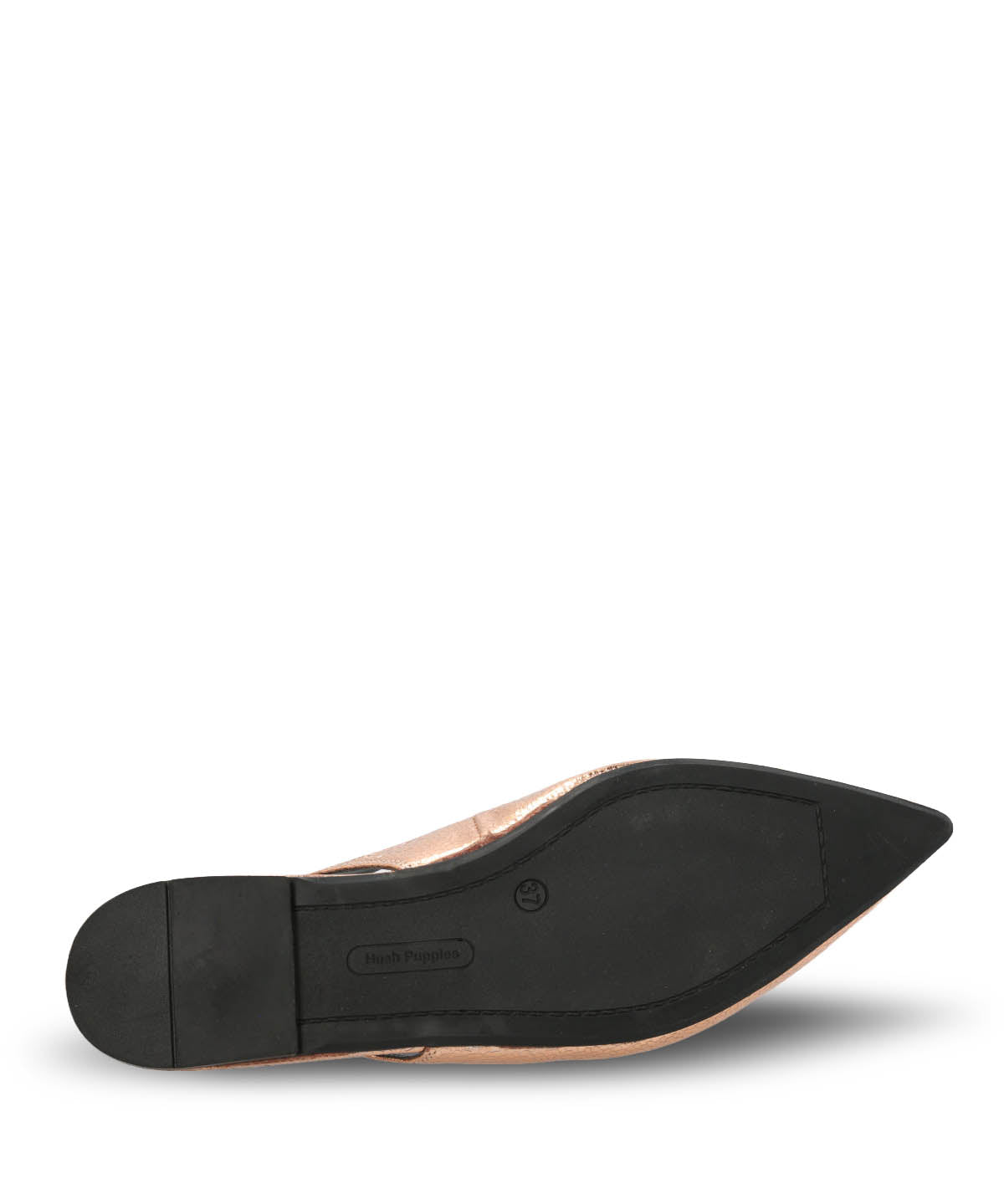 Ballerina Vestir Mujer Cuero Carmin Metalizada Hush Puppies