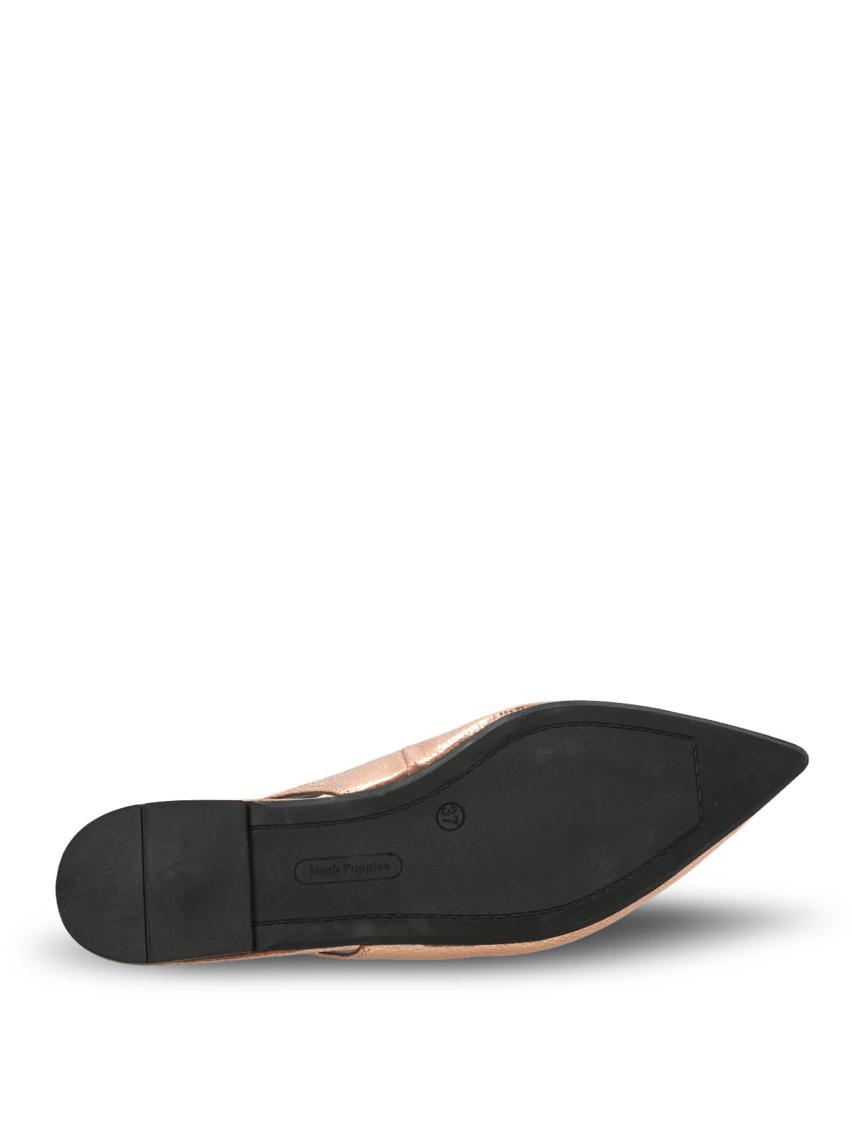 Ballerina Vestir Mujer Cuero Carmin Metalizada Hush Puppies