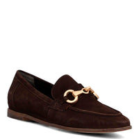 Mocasin Cuero Mujer Poplin Café Hush Puppies